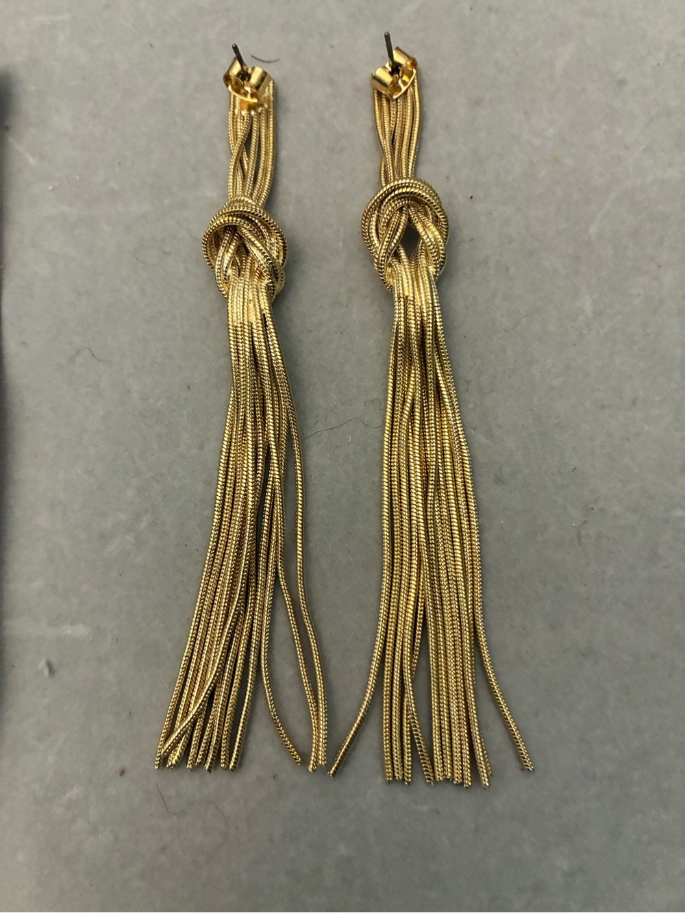 Extra long knot earrings